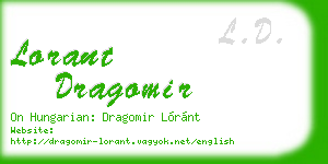 lorant dragomir business card